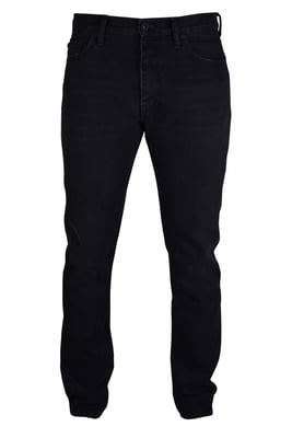 Gebroken witte jeans zwart