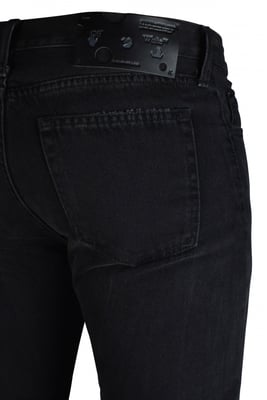 Gebroken witte jeans zwart