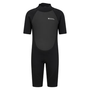 Mountain Warehouse Wetsuit met kort logo voor kinderen/kids (Zwart)