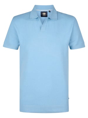 Petrol Industries - Heren Gebreide Polo Surf - Blauw