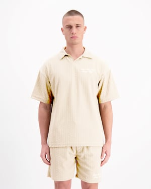 Black Bananas Terry Lounge Polo, Zand