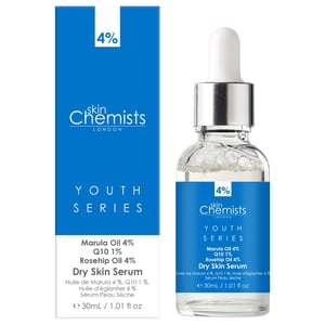 skinChemists Jeugdserie Droog Huid Serum Marula Olie 4%, Q10 1%, Rozenbottel Olie 4% 30ml