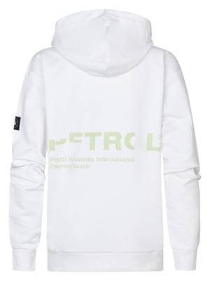 Petrol Industries - Jongens Backprint Hoodie Bayview - Wit