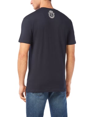 Embroidered Round Neck T-Shirt Lion