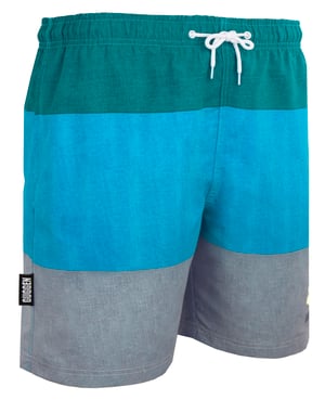 Zwemshort voor heren met patroonstrepen groen