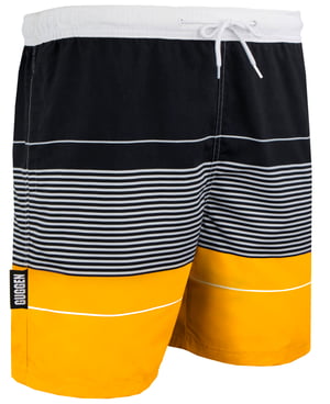 Zwemshort voor Heren met Patroonstrepen Geel