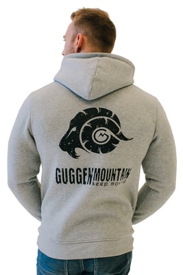 Heren wandelhoodie fleece hoodie outdoor met logo lichtgrijs