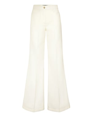 Wool Marine Low Waist Trousers