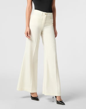 Wool Marine Low Waist Trousers