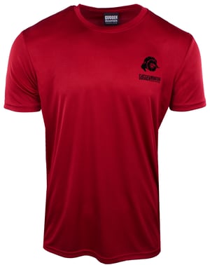 Heren Fitness Functioneel T-shirt met Logo Sport Outdoor Rood