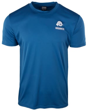 Heren Fitness Functioneel T-shirt met Logo Sport Outdoor Blauw