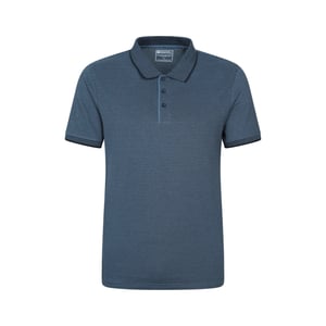 Mountain Warehouse Heren Dawnay Textured Pique Poloshirt (Donkerblauw)