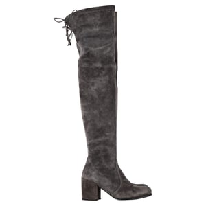 Stuart Weitzman Genna Over The Knee Laarzen in Grijs Suède