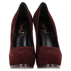 Saint Laurent Tribtoo Platform Pumps in Bourgondisch Suède