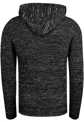Chunky contrasterende hoodie met 1/2 rits