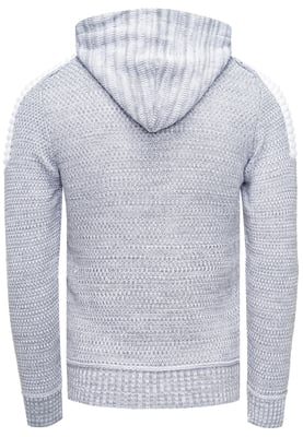 Chunky contrasterende hoodie met 1/2 rits