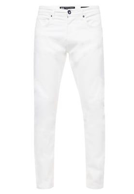 Witte denim jeansbroek "MELVIN" slim fit katoen-stretch