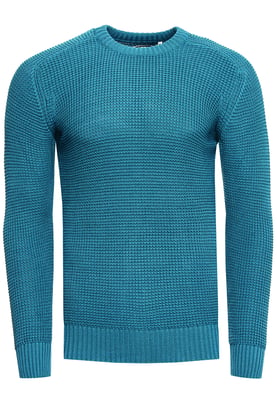 Chunky Slim Fit Trui met Ronde Hals