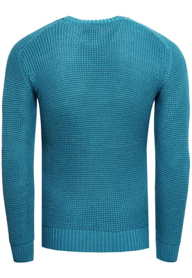 Chunky Slim Fit Trui met Ronde Hals