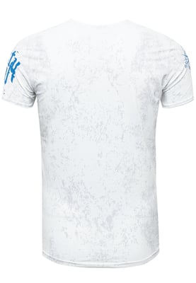 T-shirt met ronde hals en knoopsluiting aan de zijkant