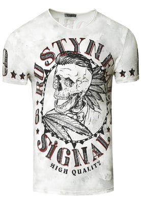 T-shirt met een was met schedelprint