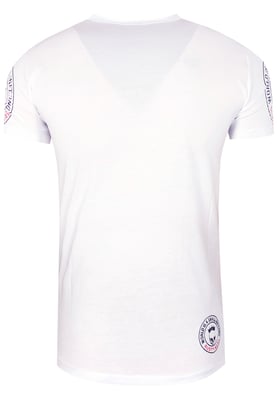 T-shirt met ronde hals, knoopsluiting en voorbedrukte voorkant