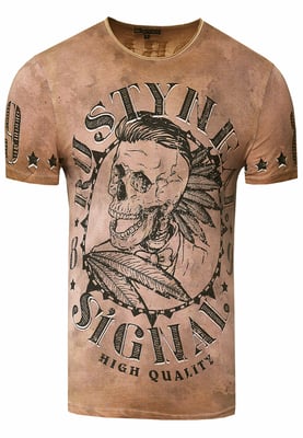 T-shirt met een was met schedelprint