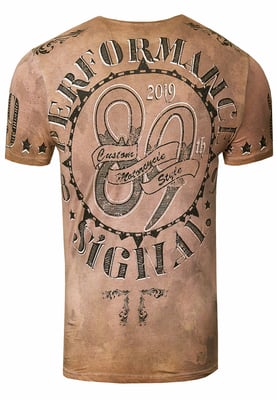 T-shirt met een was met schedelprint