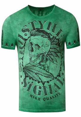 T-shirt met een was met schedelprint