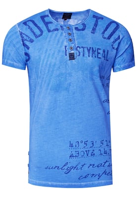 T-shirt met ronde hals en voor- en achterkant bedrukt