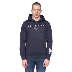 Henleys Heren Hentyme Logo Hoodie (Marine)