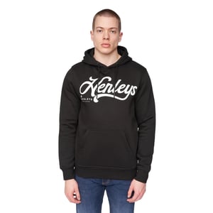 Henleys Heren Scripthen Hoodie (Zwart)