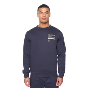 Duck and Cover Heren Jennerkins Crew Hals Trui (Marine)