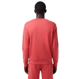 Lacoste Uniseks Fleece Sweatshirt met ronde hals voor volwassenen (Rood)