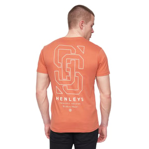 Henleys Heren Ninesix Logo T-Shirt (Baksteen Rood)