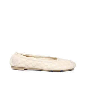 Burberry Sadler leren ballerina's
