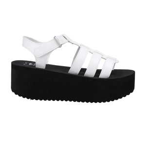 Rocket Dog Dames/Dames Helio Terrence Wedge Sandalen (Wit/zwart)