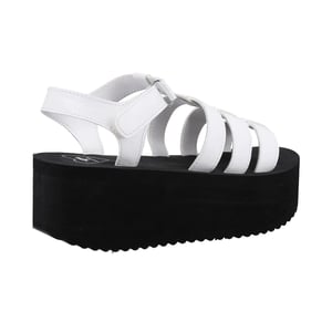 Rocket Dog Dames/Dames Helio Terrence Wedge Sandalen (Wit/zwart)