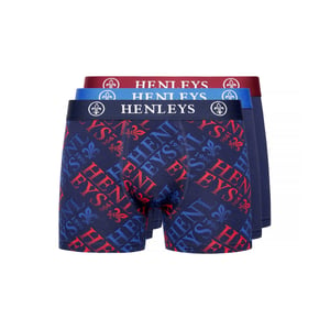 Henleys Heren Rutlers Assorted Designs Boxershorts (Set van 3) (Veelkleurig)