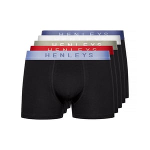 Henleys Heren Blackiris Boxershorts (Set van 5) (Zwart)