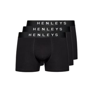 Henleys Heren Coalink Boxershorts (Set van 3) (Zwart)