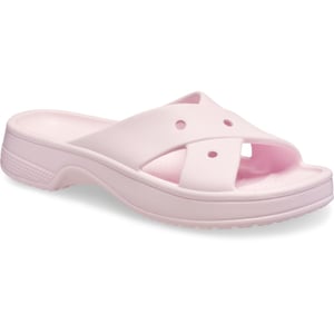 Crocs Classic Cross Strap Thermoplastische Dames Roze Melk Sandalen
