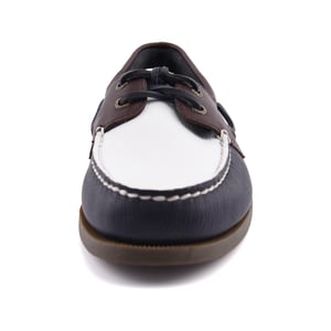 Sperry Authentic Original 2 Eye Leren Heren Bootschoenen In Marineblauw/Wit/Bruin