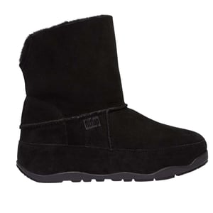 Fit Flop Dames/Dames Original Mukluk Shorty Leren Enkellaarsjes (Zwart)