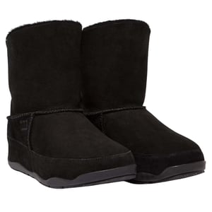 Fit Flop Dames/Dames Original Mukluk Shorty Leren Enkellaarsjes (Zwart)