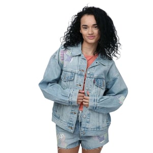 Levis Dames/Dames 90's Truckerjas (Lichtblauw)