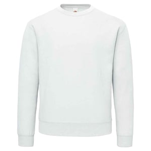 Fruit of the Loom Heren Supercotton Effen Sweatshirt (Wit)