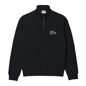 Lacoste Uniseks Kwart Ritssweatshirt Los voor Volwassenen (Zwart)