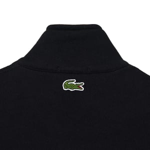Lacoste Uniseks Kwart Ritssweatshirt Los voor Volwassenen (Zwart)