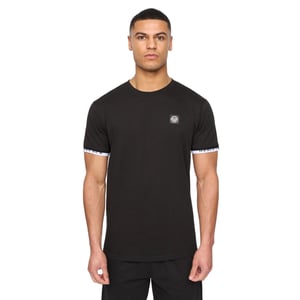Henleys Heren Henjaque T-shirt en Shorts Set (Zwart)
